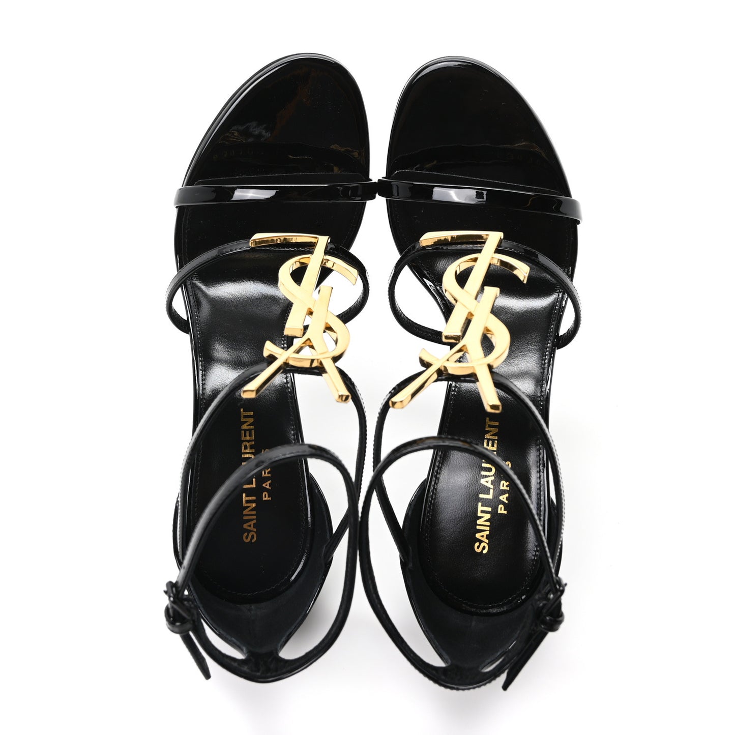 Patent Cassandra 100 Ankle Strap Sandals 38 Black