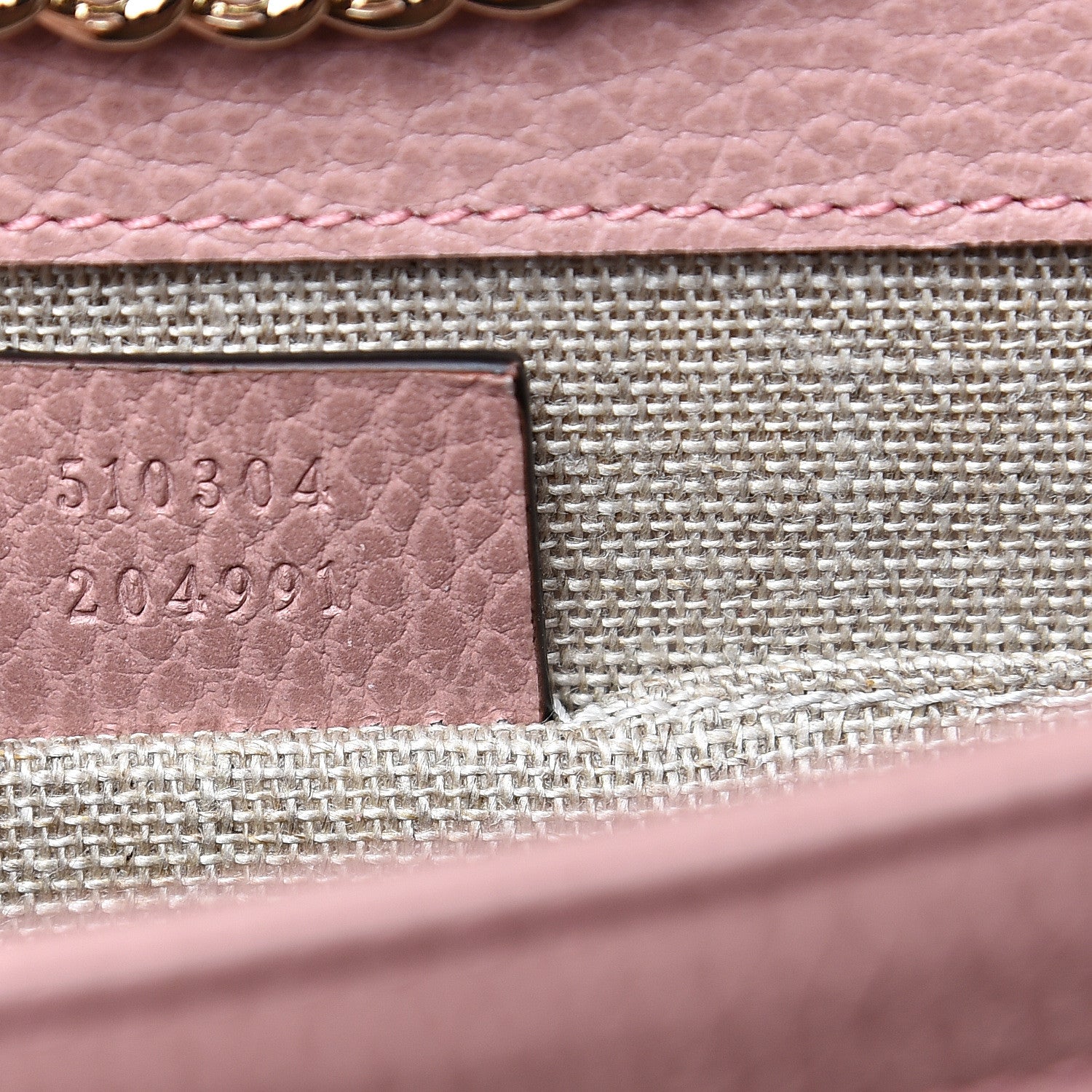 Gucci Dollar Calfskin Small Interlocking G Shoulder Bag Soft Pink 6 of 8