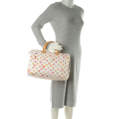 Louis Vuitton Watercolor Aquarelle Speedy 35 White 2 of 7