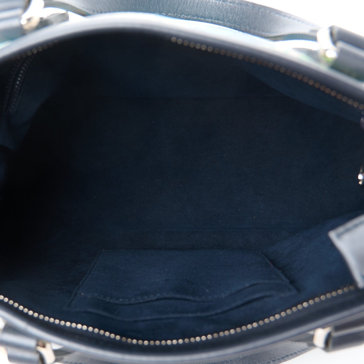 GG Supreme Monogram Blooms Small Zippered Tote Blue