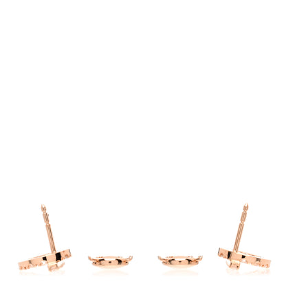 Hermes 18K Rose Gold Diamond Finesse Earrings 3 of 5