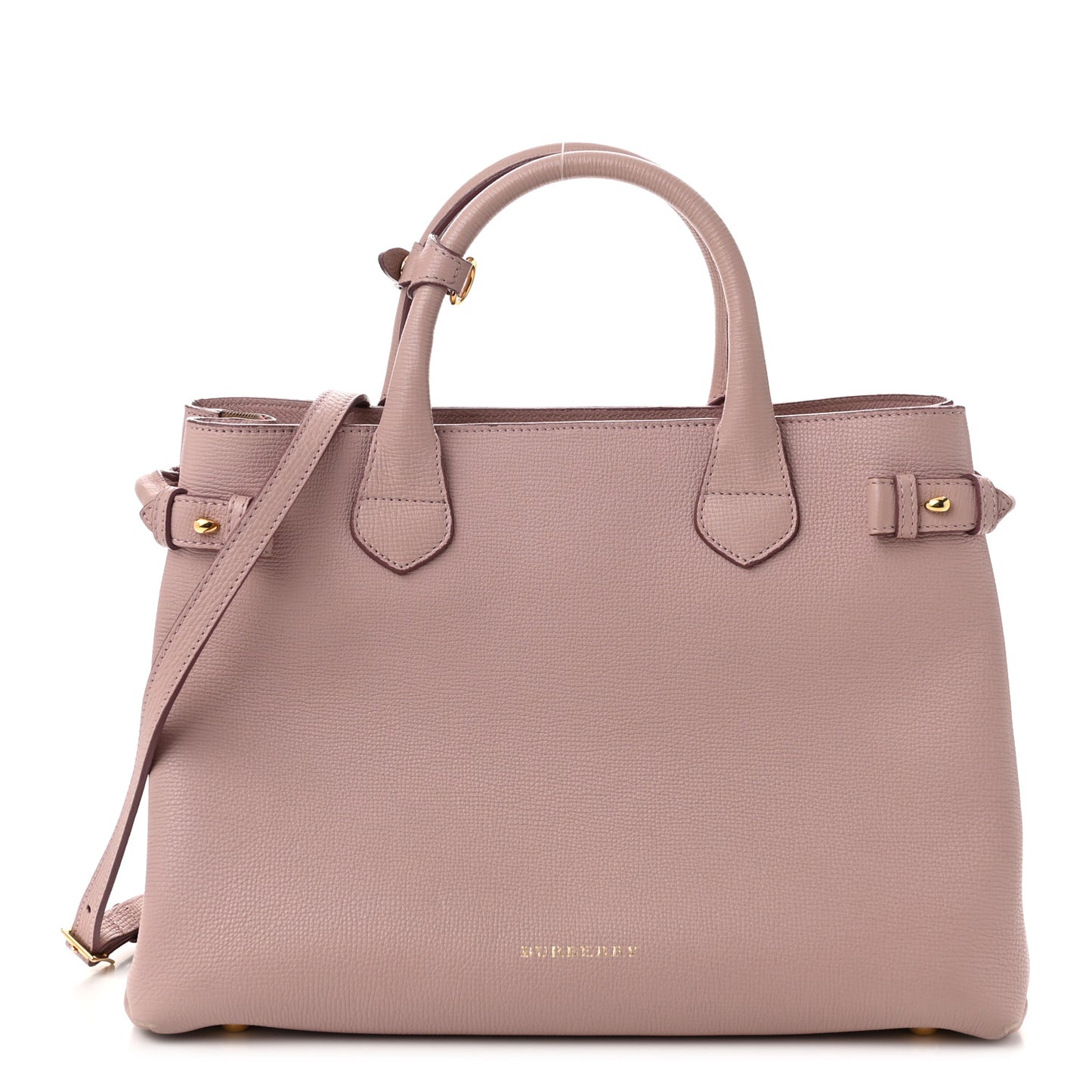 Derby Calfskin House Check Medium Banner Tote Pale Orchid