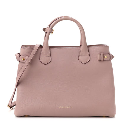 Burberry Derby Calfskin House Check Medium Banner Tote Pale Orchid 1 of 11