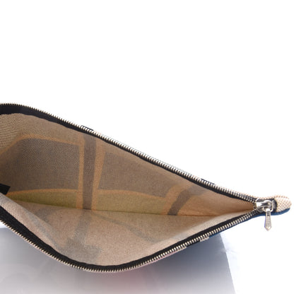 Hermes Toile Flat Waikiki Pouch Blue 5 of 6