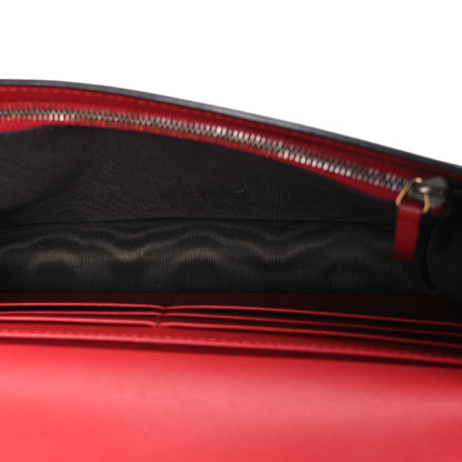 Gucci Calfskin Queen Margaret Chain Wallet Blue Agata Hibiscus Red Mystic White 5 of 9