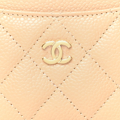 Chanel Caviar Quilted Card Holder Beige 8 of 8
