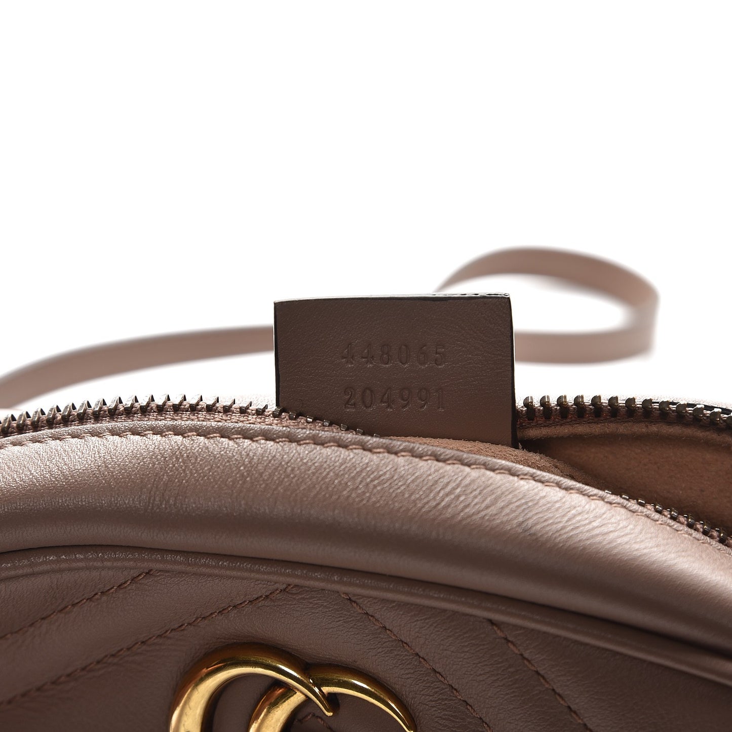 Calfskin Matelasse Mini GG Marmont Chain Shoulder Bag Nude