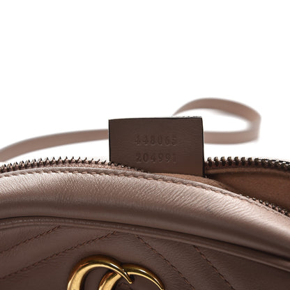 Gucci Calfskin Matelasse Mini GG Marmont Chain Shoulder Bag Nude 7 of 9