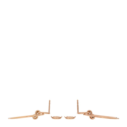 Hermes 18K Rose Gold PM Loop Earrings 4 of 5