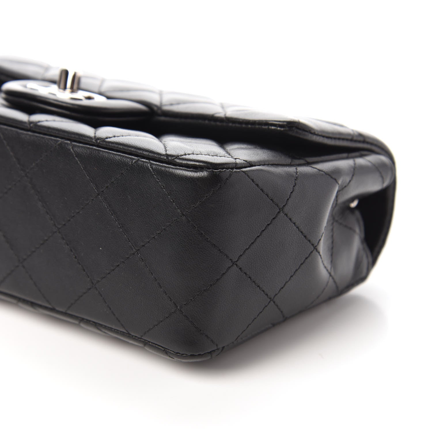 Chanel Lambskin Quilted Mini Rectangular Flap Black 7 of 11