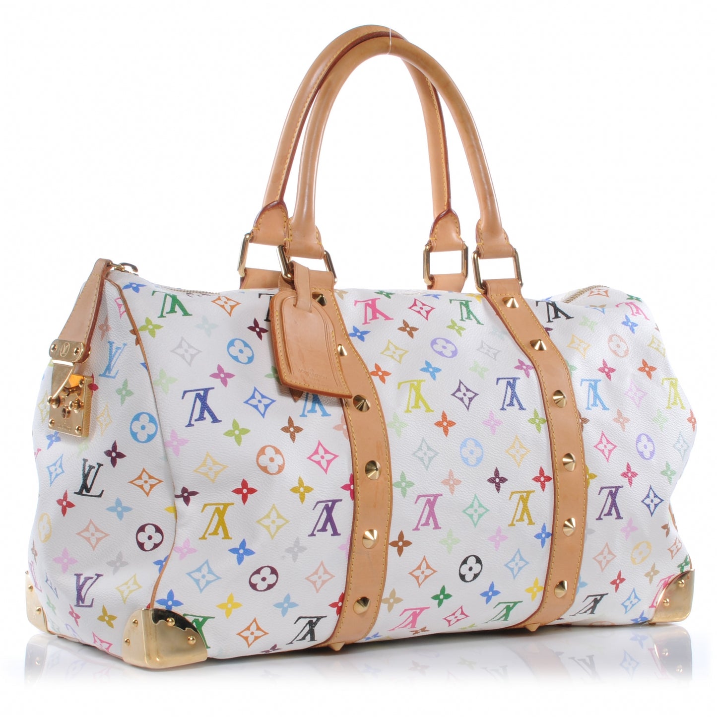 Monogram Multicolor Keepall 45 White