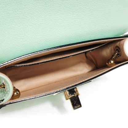 Chloe Patent Grained Calfskin Sally Flap Bag Turquoise 5 of 8