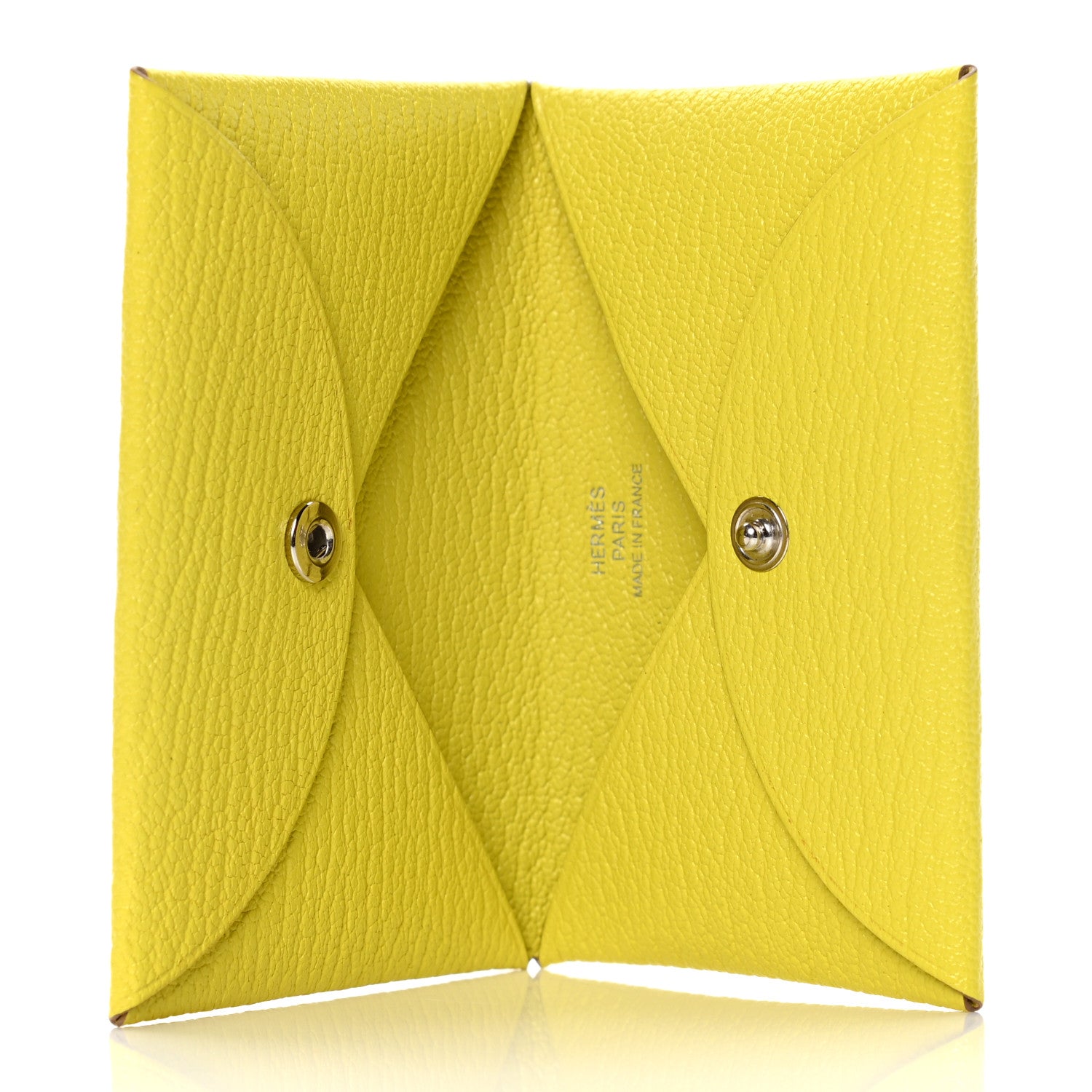 Hermes Chevre Mysore Calvi Card Case Lime 5 of 6