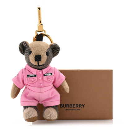 Burberry Cashmere Thomas Angel Jacket Teddy Bear Keychain Charm Pink 8 of 8