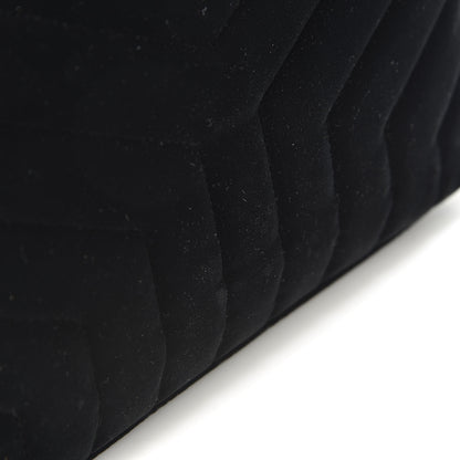 Saint Laurent Velvet Y Quilted Monogram Small Loulou Chain Satchel Black 7 of 12