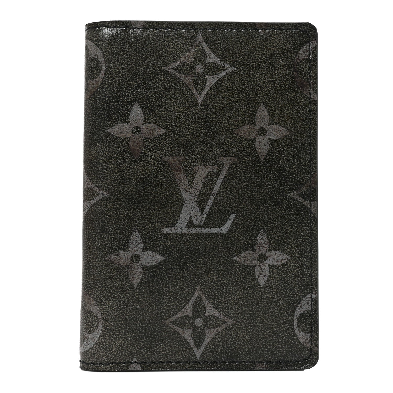 Louis Vuitton Brushed Monogram Pocket Organizer Black White 1 of 7