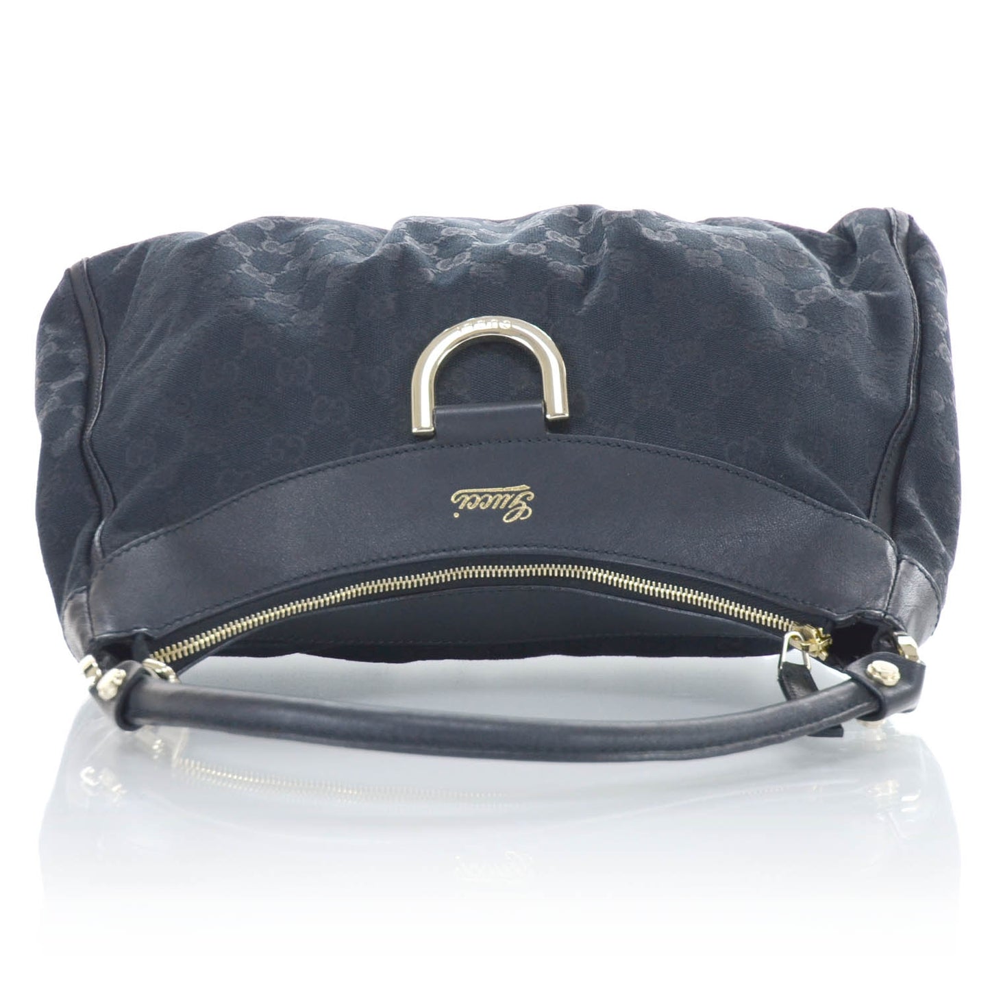 Monogram D Gold Hobo Black