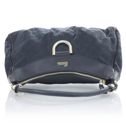 Gucci Monogram D Gold Hobo Black 4 of 15