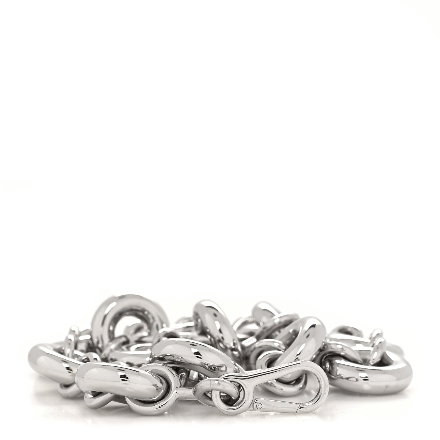 Loewe Aluminum Stainless Steel Chunky Donut Chain Shoulder Strap Silver 1 of 4
