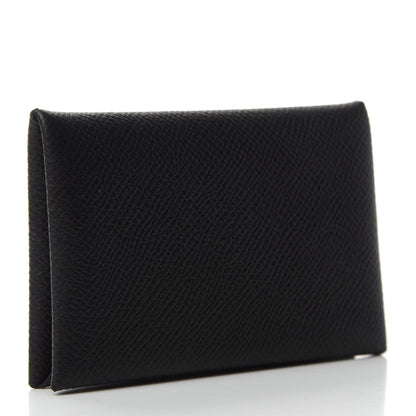 Hermes Epsom Calvi Card Case Black 3 of 8