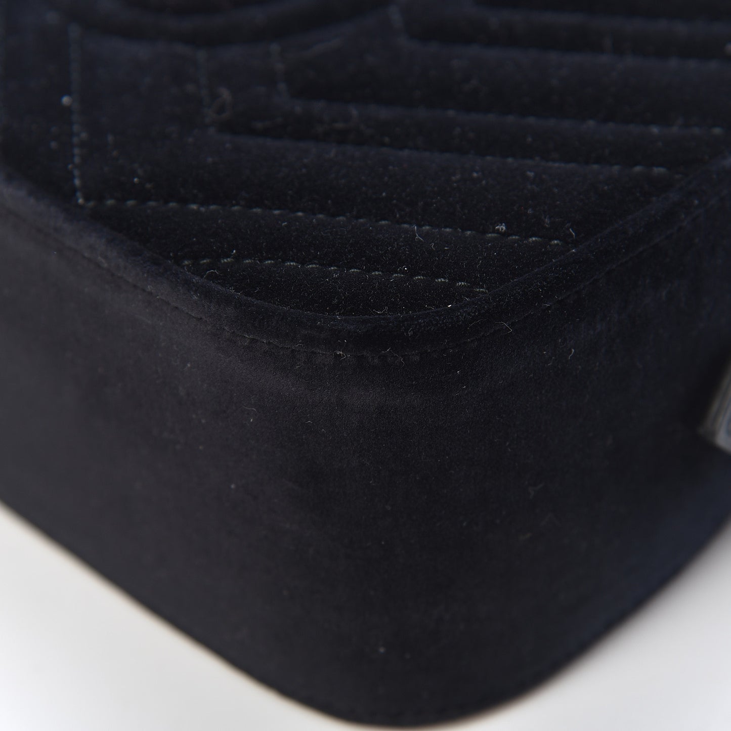 Velvet Matelasse Small GG Marmont Chain Shoulder Bag Black