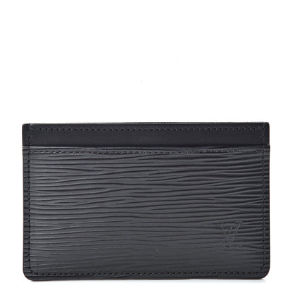 Louis Vuitton Epi Card Holder Black 1 of 8