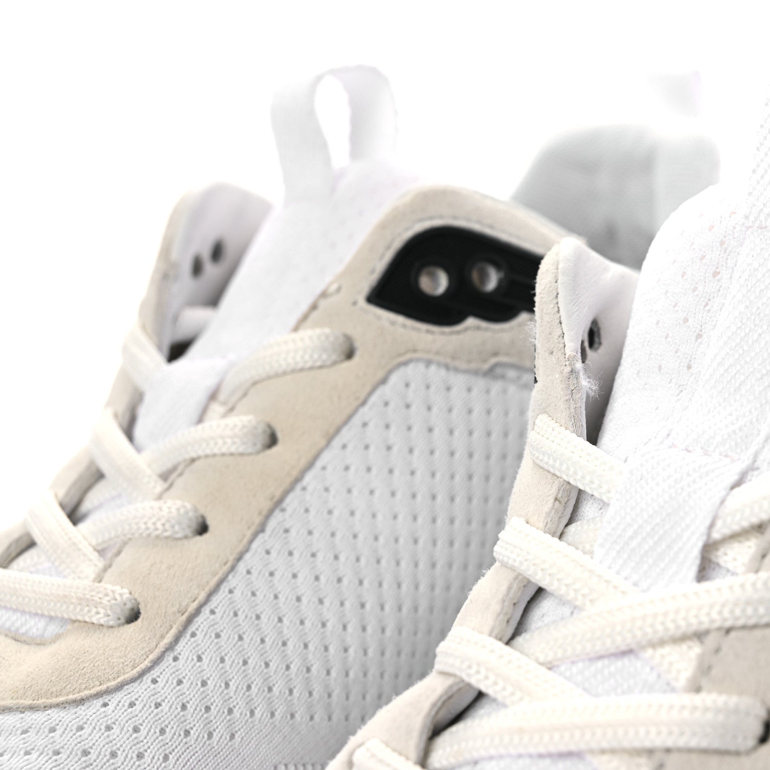 Hermes Technical Knit Suede Heros Sneakers 37.5 White 12 of 15