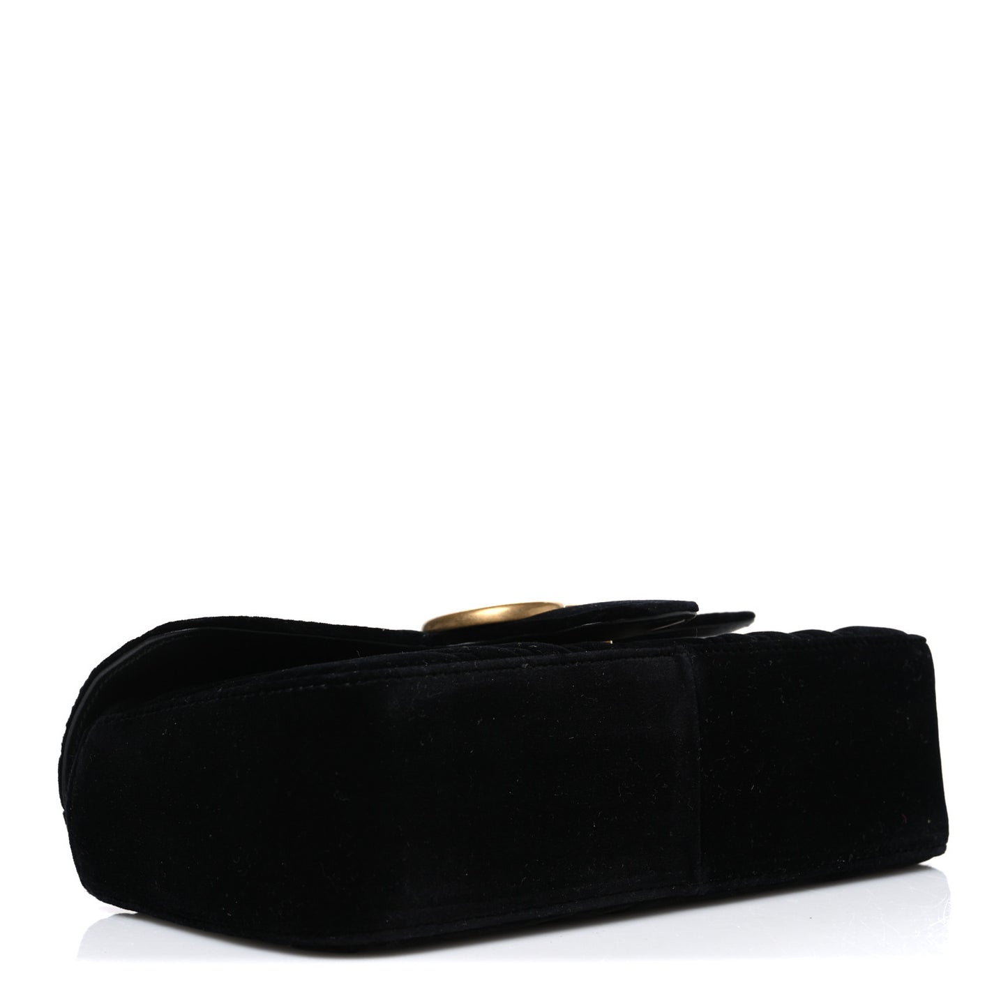 Velvet Matelasse Mini GG Marmont Shoulder Bag Black