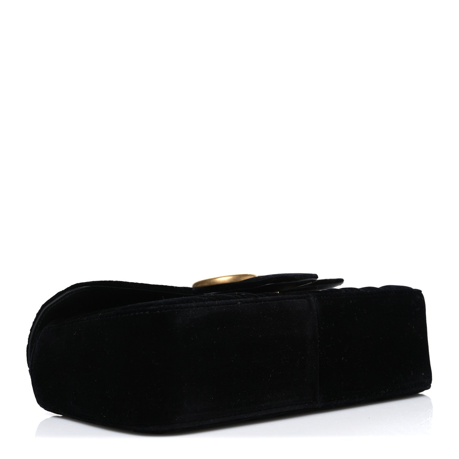 Gucci Velvet Matelasse Mini GG Marmont Shoulder Bag Black 4 of 10