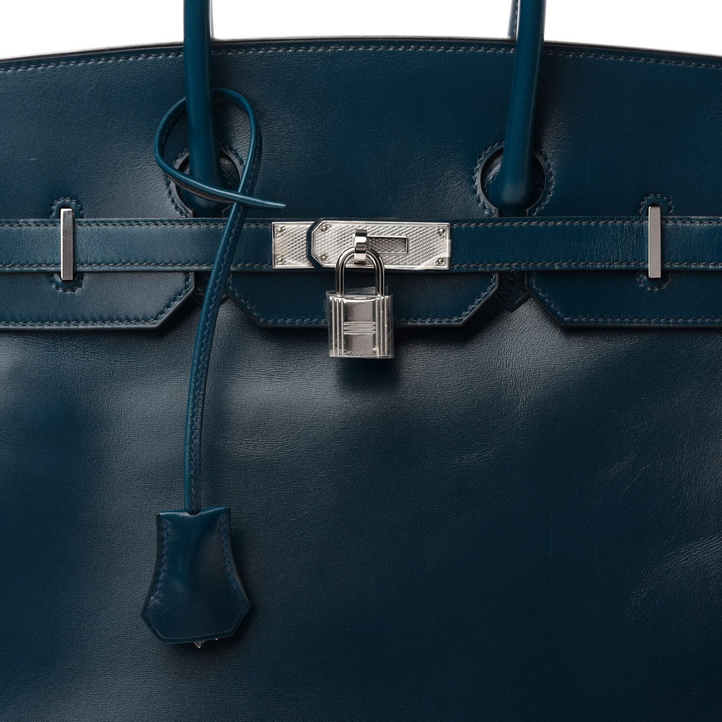 Box Guilloche Birkin 35 Bleu De Prusse