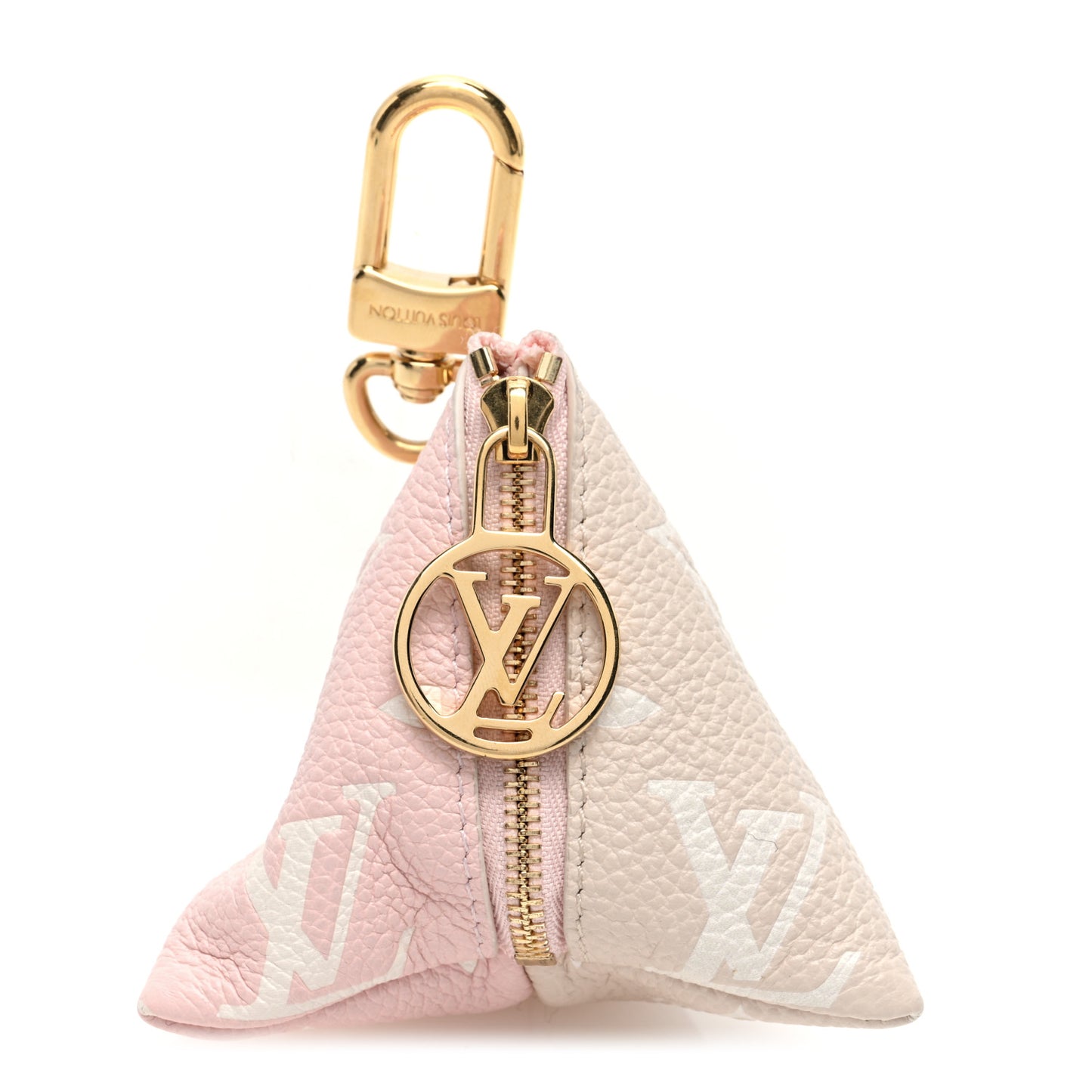 Monogram Berlingot Key Pouch Rose Beige