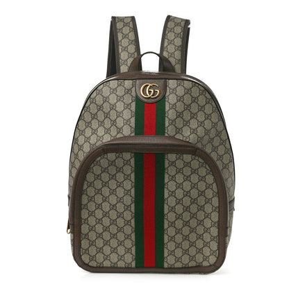 Gucci GG Supreme Monogram Medium Ophidia Day Backpack Brown 1 of 10