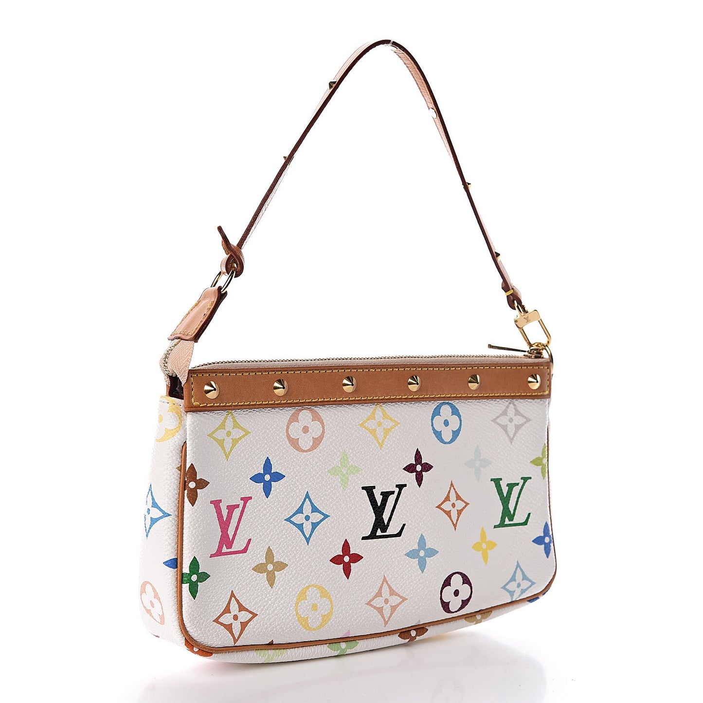 Monogram Multicolor Pochette Accessories White