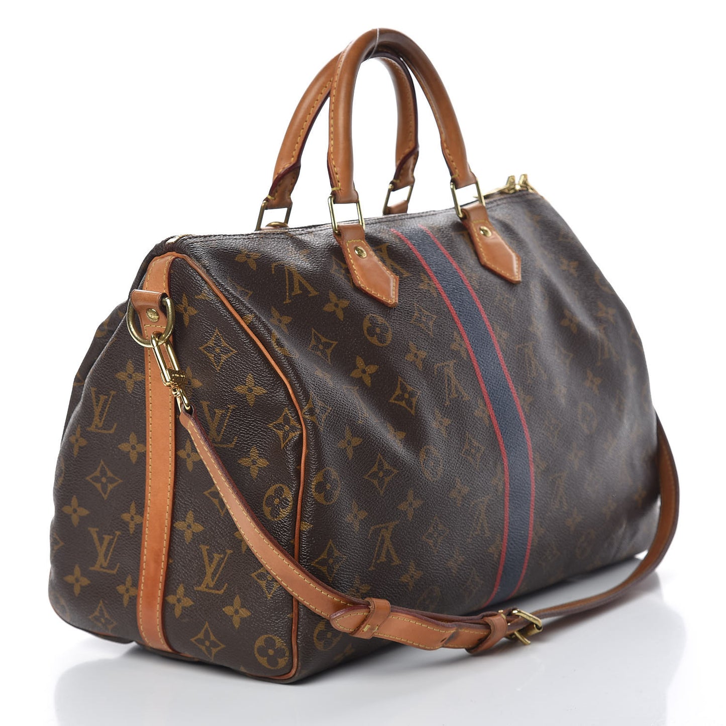 Monogram My LV Heritage Speedy Bandouliere 35 Blue Marine Rouge