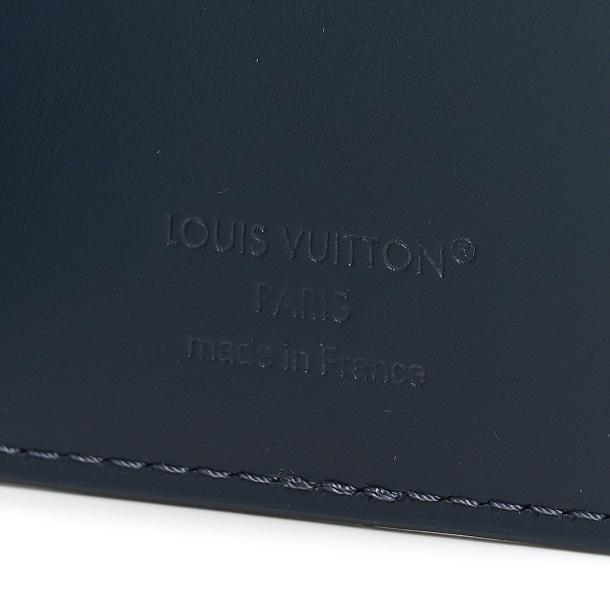 Calfskin Monogram Shadow Pocket Organizer Navy Blue