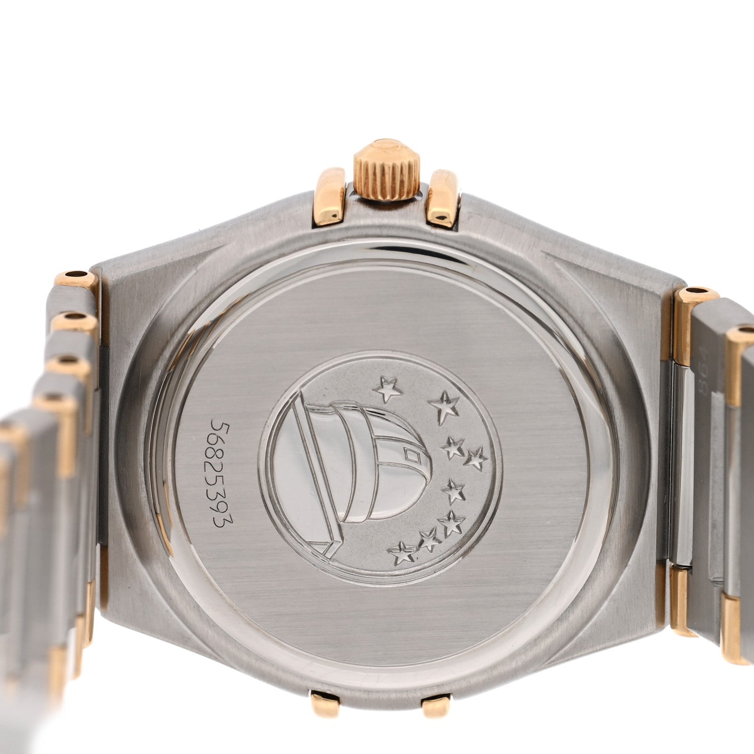 Omega Stainless Steel 18K Yellow Gold 25mm Constellation Quartz Watch White 1372.30.00 4 of 4