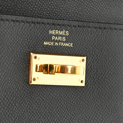 Hermes Veau Madame Kelly Pocket Compact Wallet Black 6 of 7