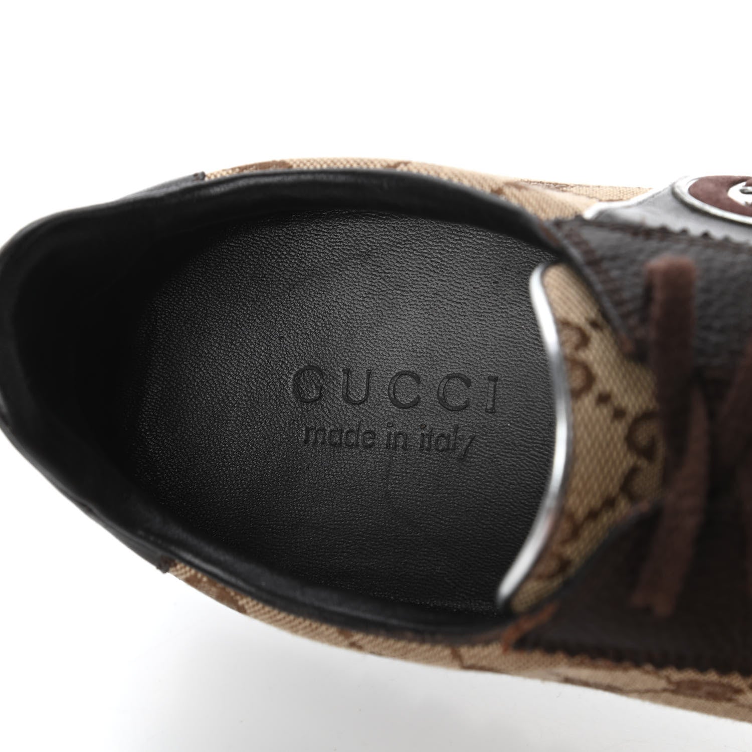 Gucci GG Monogram Calfskin Mens Interlocking G Sneakers 8 Dark Brown 7 of 8
