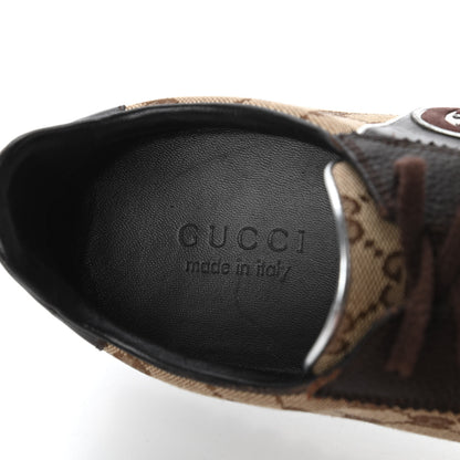 Gucci GG Monogram Calfskin Mens Interlocking G Sneakers 8 Dark Brown 7 of 8