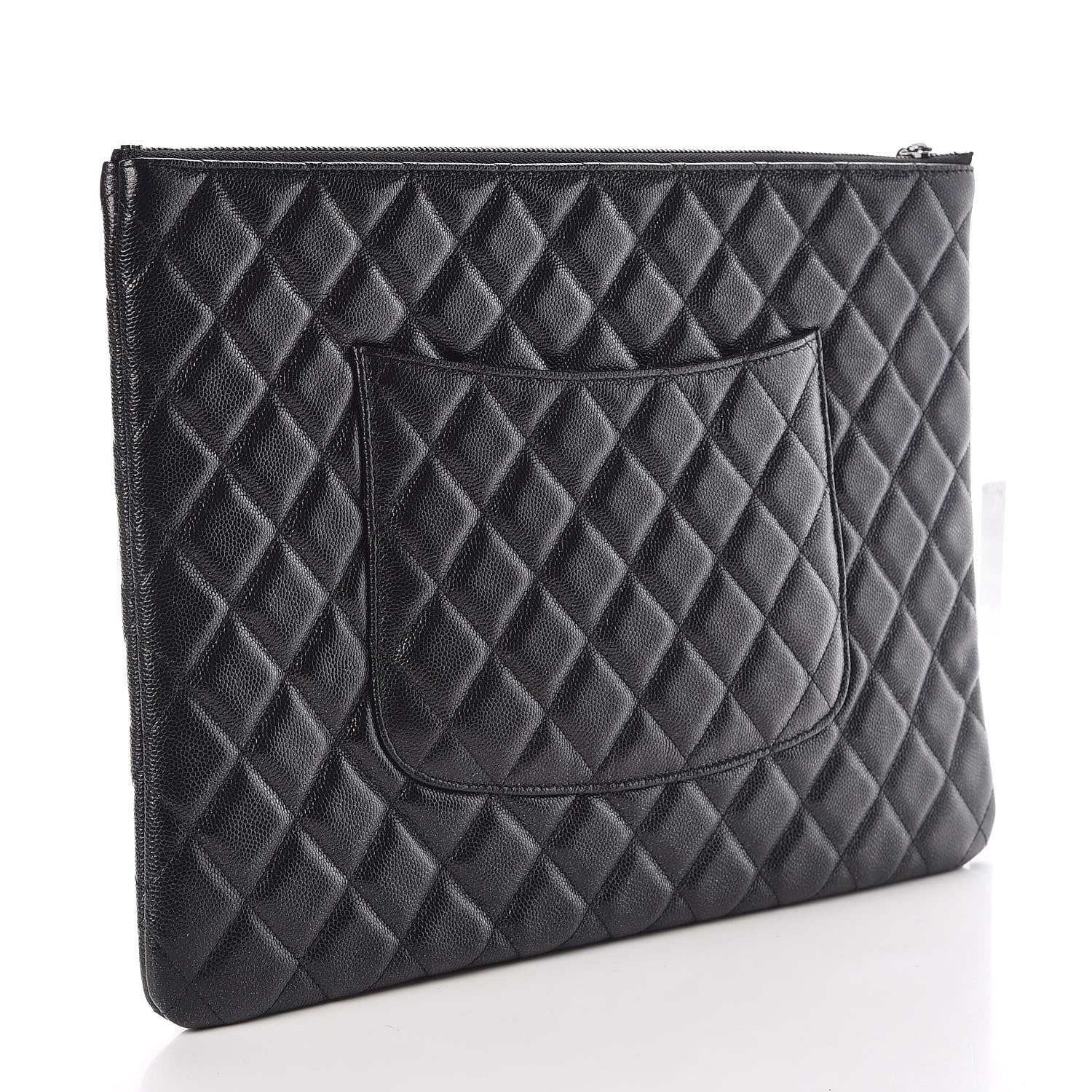 Chanel Iridescent Caviar Quilted Large Cosmetic Case Black 3 of 8