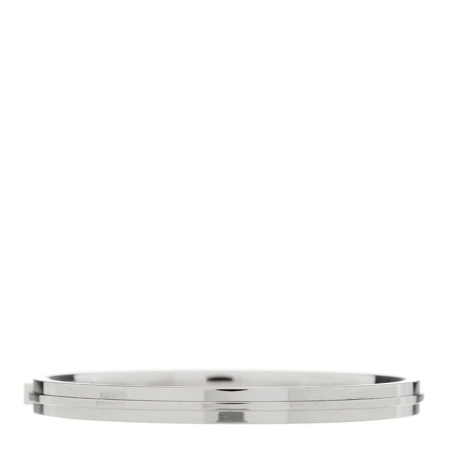 18K White Gold Diamond T Hinged Bangle Bracelet