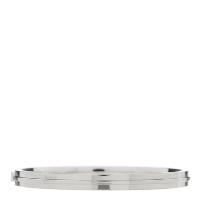 Tiffany 18K White Gold Diamond T Hinged Bangle Bracelet 3 of 4