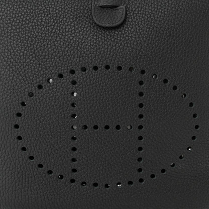 Hermes Taurillon Clemence Evelyne III PM Black 8 of 10