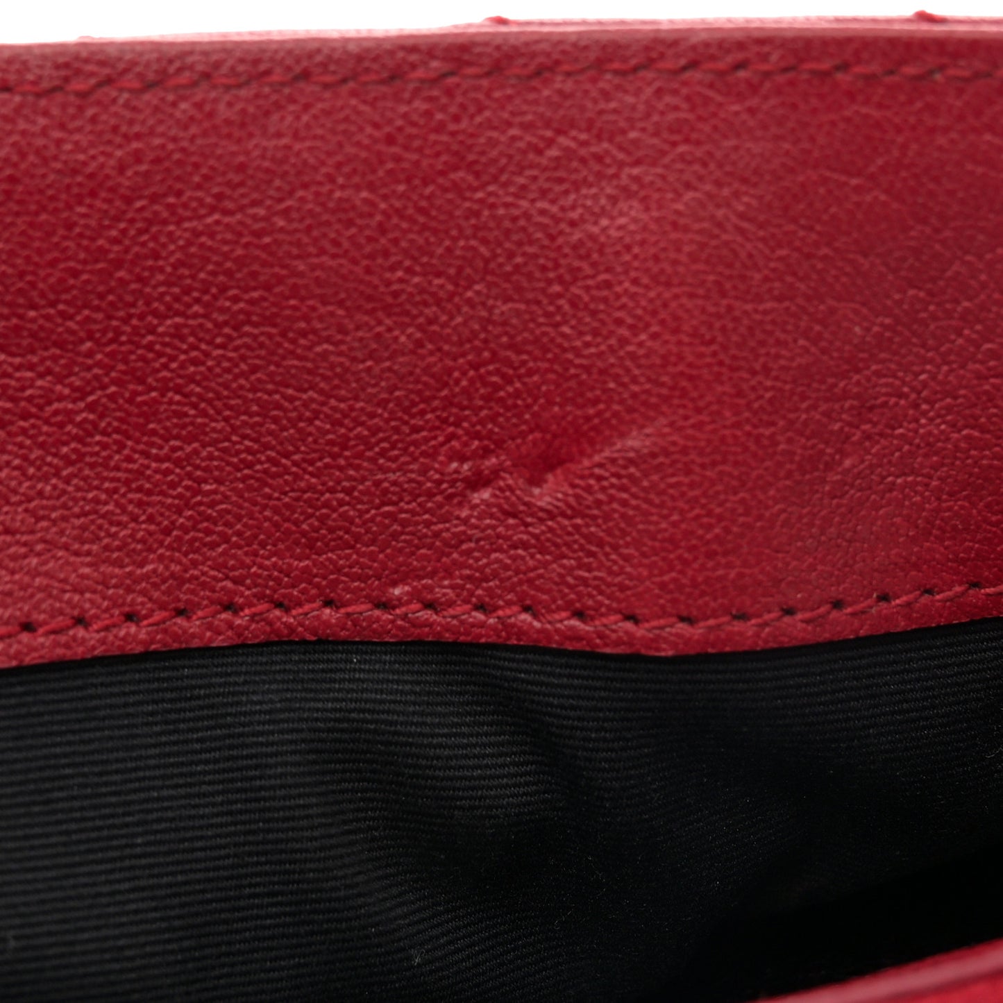 Sheepskin Matelasse Chevron Monogram Medium College Bag Rouge