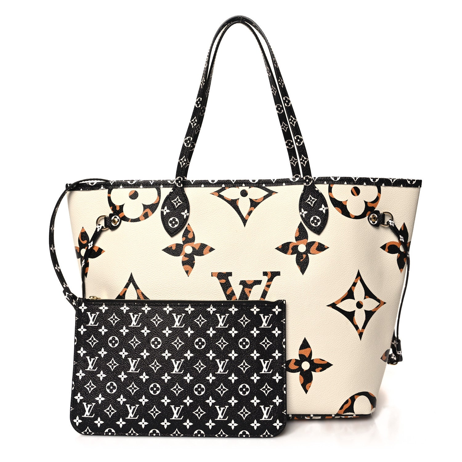 Louis Vuitton LOUIS VUITTON Monogram Giant Jungle Neverfull MM Ivory 3 of 13