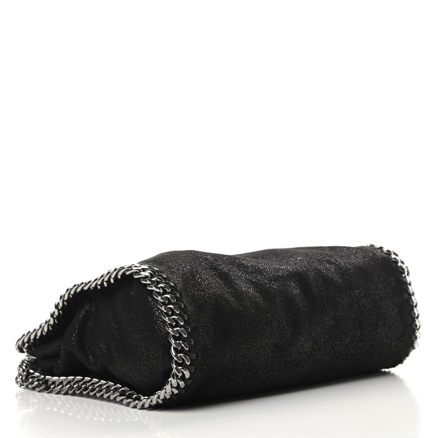 Stella McCartney Shaggy Deer Mini Falabella Fold Over Tote Black 4 of 10