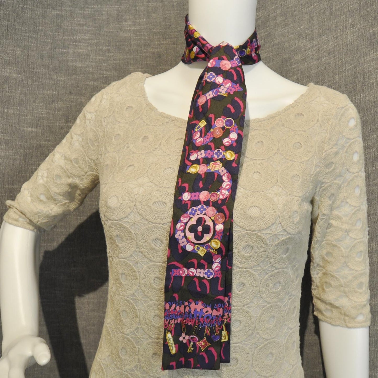 Silk Leopard Charms Bandeau Fuchsia