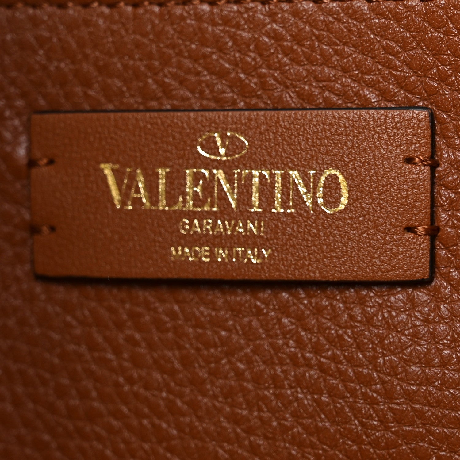 Valentino Garavani Raffia Calfskin Vlogo Tote Naturale Saddle Brown 6 of 9