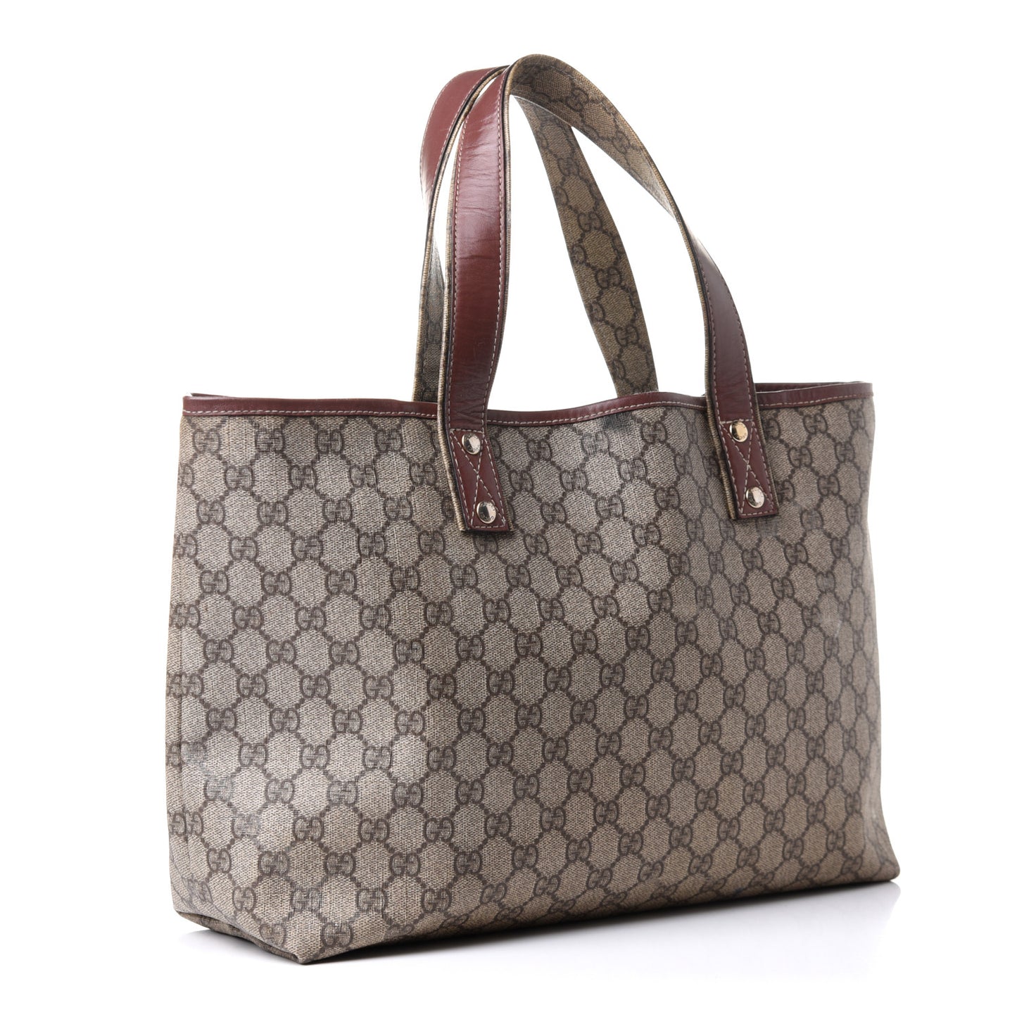 GG Plus Monogram Medium Signature Web Loop Tote Brown