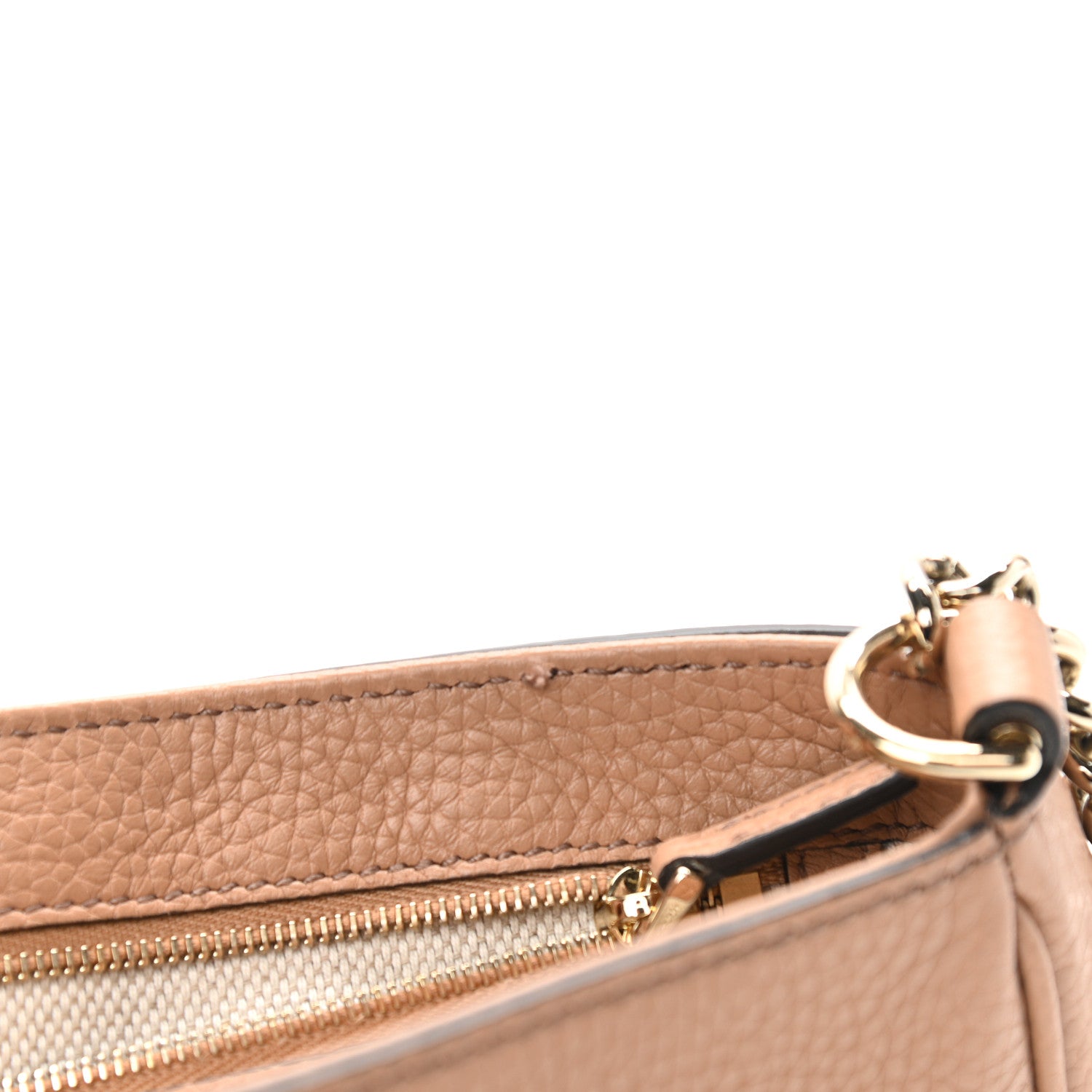 Gucci Pebbled Calfskin Medium Soho Flap Crossbody Camelia 12 of 12